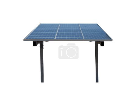 Foto de Concepto de energía renovable con tecnología de paneles solares aislados - Imagen libre de derechos