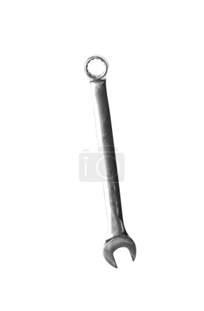 Photo for Industrial iron spanner. isolated utensil on white background - Royalty Free Image