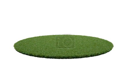 Photo for Isolated circle part of soccer playground with grass. 3d render - Royalty Free Image