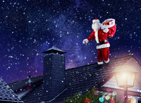 Photo for Santa claus ready to deliver gifts for Christmas - Royalty Free Image