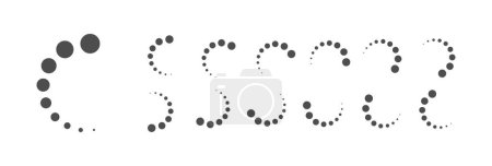 Ilustración de Buffering Iconos de carga circular Vector Video Ready for Animation Gif Todos los fotogramas clave Bufring Circle Esperando conexión Buffer Preloader Descargar Symbol Easy Replace Color - Imagen libre de derechos