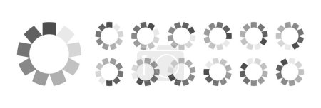 Téléchargez les illustrations : Chargement circulaire Icônes tampons Vidéo vectorielle prête pour l'animation Gif Toutes les images clés Frames Bufring Circle En attente de connexion Tampon Preloader Télécharger Symbole Facile Remplacer la couleur - en licence libre de droit