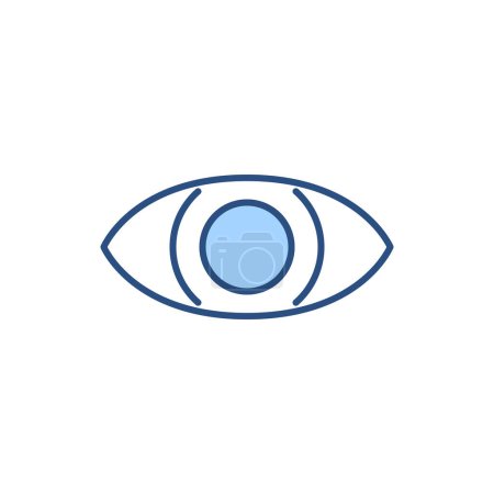 Ilustración de Icono de línea vectorial relacionado con ojos. Aislado sobre fondo blanco. Ilustración vectorial. Carrera editable - Imagen libre de derechos