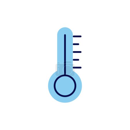 Illustration for Thermometer related vector line icon. Isolated on white background. Vector illustration. Editable stroke - Royalty Free Image