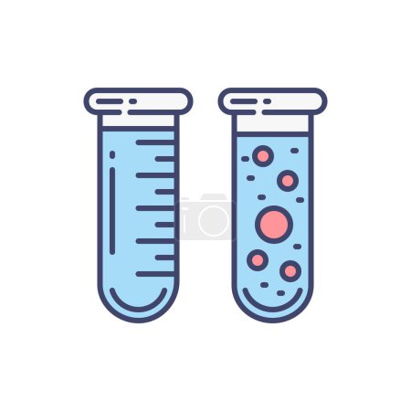 Illustration for Test Tube related vector line icon. Isolated on white background. Vector illustration. Editable stroke - Royalty Free Image