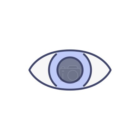 Téléchargez les illustrations : Icône de ligne vectorielle liée aux yeux. Isolé sur fond blanc. Illustration vectorielle. Course modifiable - en licence libre de droit