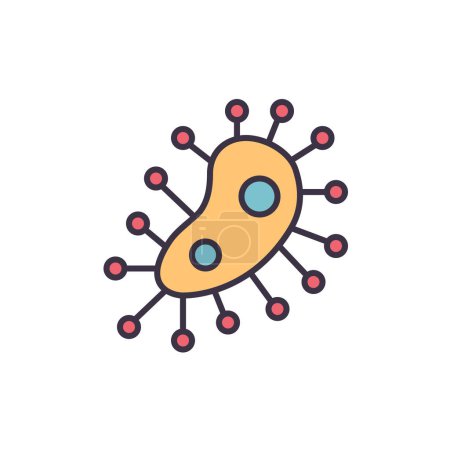 Illustration for Microbe related vector line icon. Isolated on white background. Vector illustration. Editable stroke - Royalty Free Image