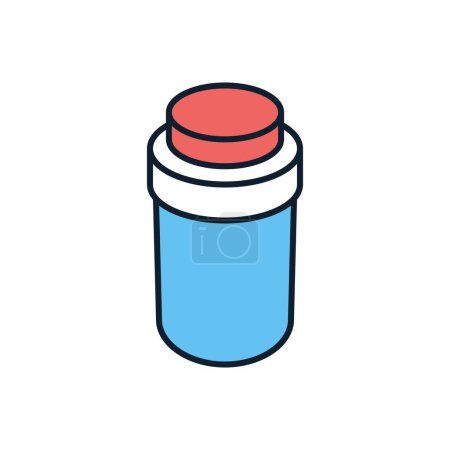 Illustration for Pills Bottle Related Vector Icon. Drugs. Pills Bottle Sign Isolated on White Background - Royalty Free Image