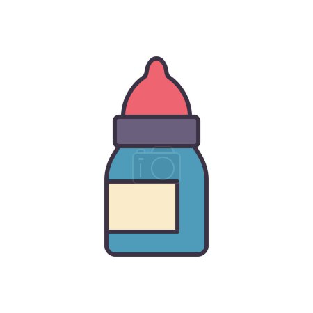 Illustration for Eye Drops Related Vector Icon. Drugs. Eye Drops sign. Isolated on White Background - Royalty Free Image