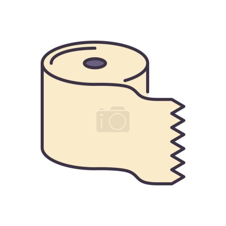 Illustration for Toilet paper related vector icon. Toilet paper sign. Isolated on white background. Editable vector illustration - Royalty Free Image