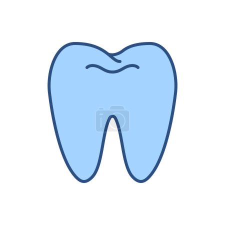 Illustration for Tooth Vector Icon. Tooth Sign. Isolated on White Background. Vector illustration - Royalty Free Image