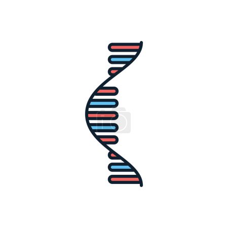 Ilustración de Icono vectorial relacionado con ARN. Signo de ARN. Aislado sobre fondo blanco. Ilustración vectorial editable - Imagen libre de derechos