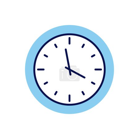 Téléchargez les illustrations : Icône vectorielle liée à l'horloge. Isolé sur fond blanc. Illustration vectorielle - en licence libre de droit