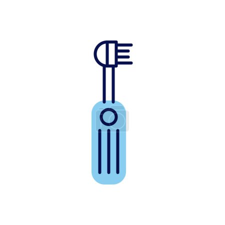 Ilustración de Cepillo de dientes eléctrico Related Vector Icon. Signo de cepillo de dientes eléctrico. Aislado sobre fondo blanco - Imagen libre de derechos
