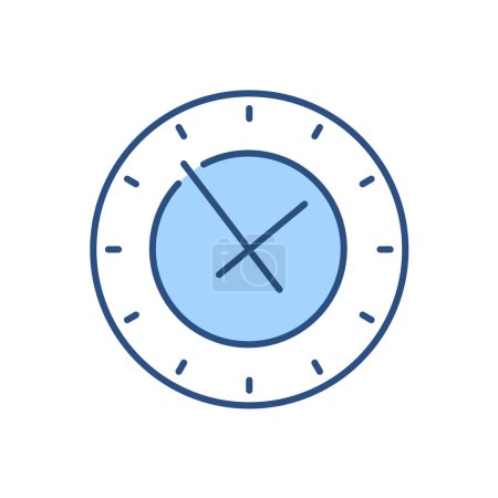 Téléchargez les illustrations : Icône vectorielle liée à l'horloge. Isolé sur fond blanc. Illustration vectorielle - en licence libre de droit
