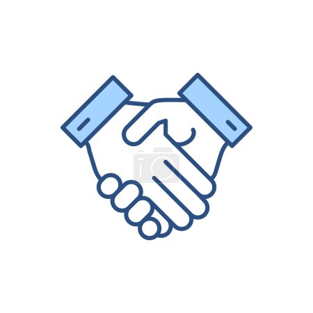 Illustration for Handshake related vector icon. Isolated on white background. Vector illustration - Royalty Free Image