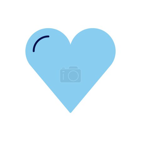 Téléchargez les illustrations : Icône vectorielle liée au cœur. Isolé sur fond blanc. Illustration vectorielle - en licence libre de droit