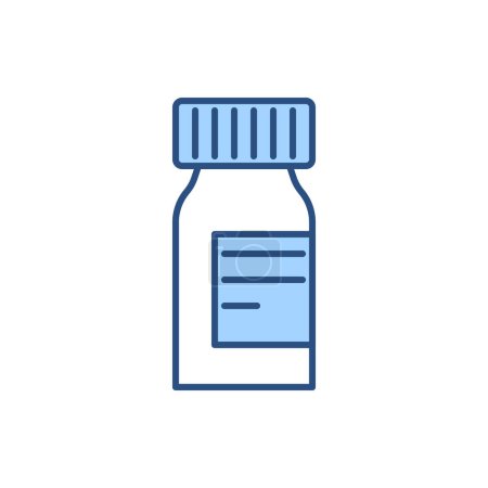Téléchargez les illustrations : Pilules bouteille connexes vectoriel ligne icône. Drogue. Isolé sur fond blanc. AVC modifiable - en licence libre de droit