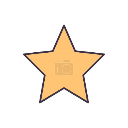 Ilustración de Icono vectorial relacionado con estrellas. Aislado sobre fondo blanco. Ilustración vectorial - Imagen libre de derechos