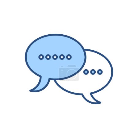 Ilustración de Speech Bubble icono vectorial relacionado. Aislado sobre fondo blanco. Ilustración vectorial - Imagen libre de derechos
