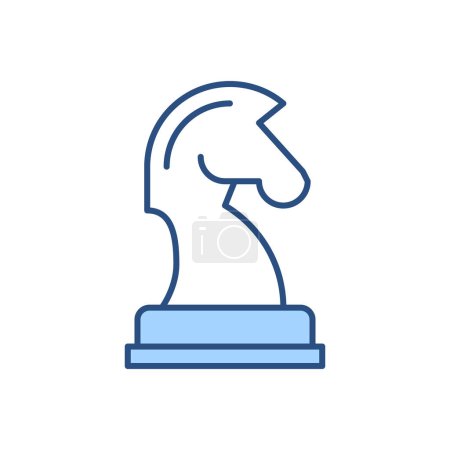 Illustration for Horse Chess related vector icon. Isolated on white background. Vector illustration - Royalty Free Image