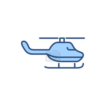 Illustration for Helicopter related vector line icon. Isolated on white background. Vector illustration. Editable stroke - Royalty Free Image