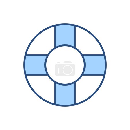 Ilustración de Lifebuoy relacionados con el icono del vector. Aislado sobre fondo blanco. Ilustración vectorial - Imagen libre de derechos