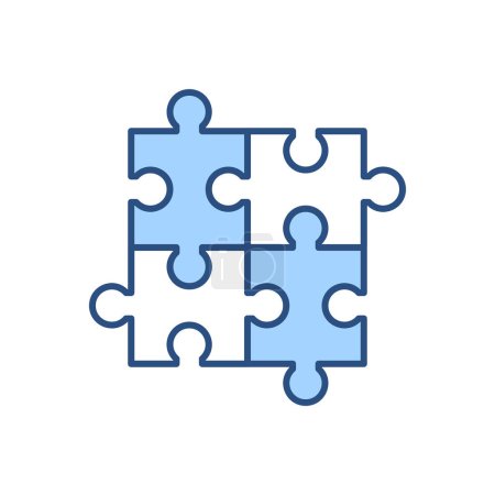 Illustration for Puzzle related vector icon. Isolated on white background. Vector illustration - Royalty Free Image