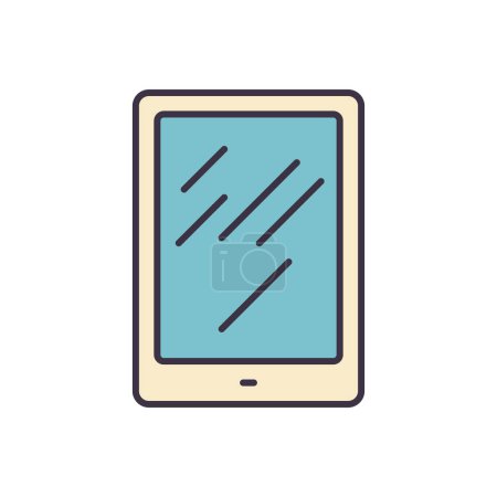 Ilustración de Icono vectorial relacionado con Tablet PC. Aislado sobre fondo blanco. Ilustración vectorial - Imagen libre de derechos