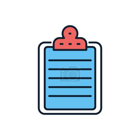 Illustration for Clipboard related vector icon. Isolated on white background. Vector illustration - Royalty Free Image