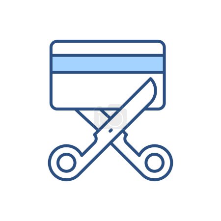 Ilustración de Tarjeta de crédito caducada icono vectorial relacionado. Aislado sobre fondo blanco. Ilustración vectorial - Imagen libre de derechos