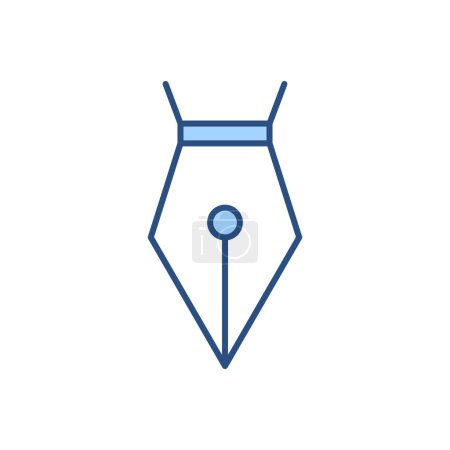 Ilustración de Nib icono de vector relacionado. Aislado sobre fondo blanco. Ilustración vectorial - Imagen libre de derechos