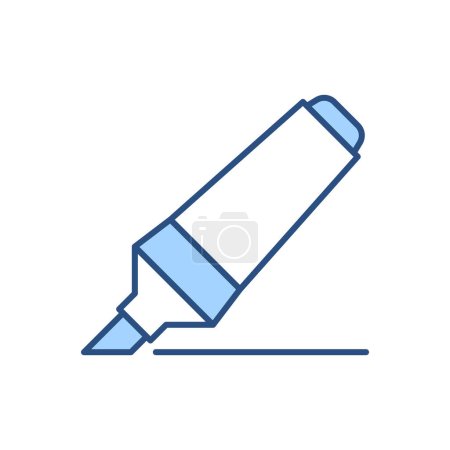 Téléchargez les illustrations : Icône vectorielle liée au stylo marqueur. Isolé sur fond blanc. Illustration vectorielle - en licence libre de droit