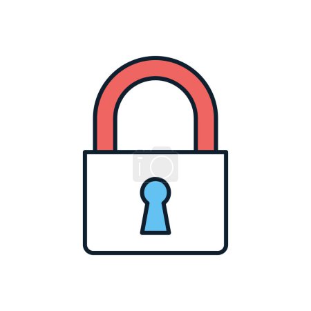 Photo for Padlock related vector icon. Isolated on white background. Vector illustration - Royalty Free Image