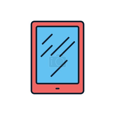 Ilustración de Icono vectorial relacionado con Tablet PC. Aislado sobre fondo blanco. Ilustración vectorial - Imagen libre de derechos