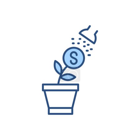 Ilustración de Icono de vector relacionado con ingresos de crecimiento. Aislado sobre fondo blanco. Ilustración vectorial - Imagen libre de derechos