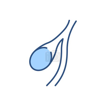Ilustración de Ícono Vector Relacionado con la vesícula biliar. Signo de vesícula. Aislado sobre fondo blanco - Imagen libre de derechos