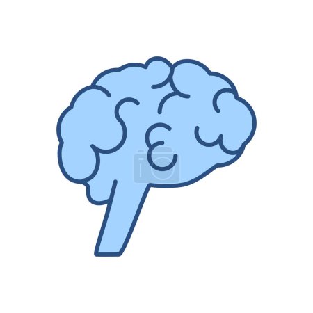 Ilustración de Icono de vector relacionado con el cerebro. Aislado sobre fondo blanco. Ilustración vectorial - Imagen libre de derechos