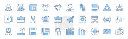 Photo for Set vector business icons set . Icons for business, management, finance, strategy, marketing and accounting for mobile concepts and web apps. Collection modern infographic logo and pictogram - Royalty Free Image