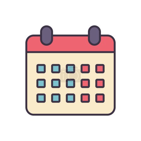 Photo for Calendar related vector icon. Isolated on white background. Vector illustration - Royalty Free Image