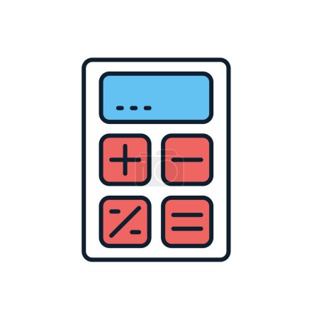Photo for Calculator related vector icon. Isolated on white background. Vector illustration - Royalty Free Image