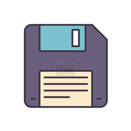 Photo for Floppy Disk related vector icon. Isolated on white background. Vector illustration - Royalty Free Image