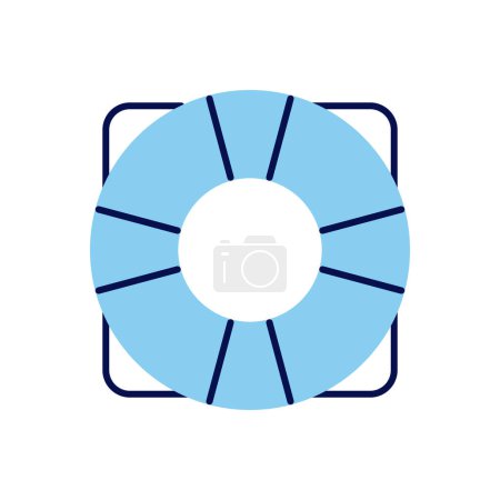 Ilustración de Lifebuoy relacionados con el icono del vector. Aislado sobre fondo blanco. Ilustración vectorial - Imagen libre de derechos