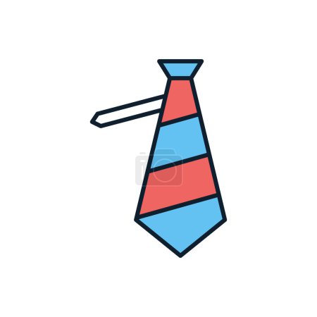 Ilustración de Icono de vector relacionado con la corbata. Aislado sobre fondo blanco. Ilustración vectorial - Imagen libre de derechos