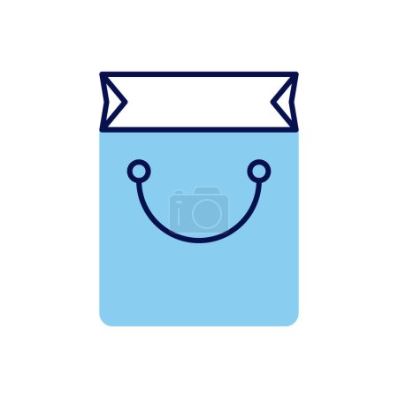 Illustration for Shopping Bag related vector icon. Isolated on white background. Vector illustration - Royalty Free Image