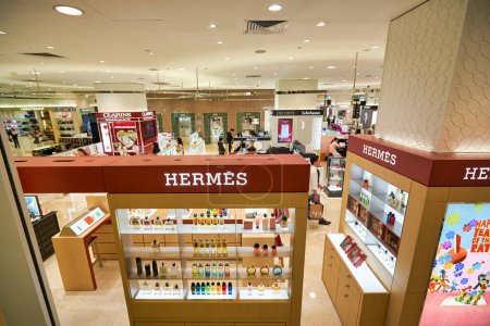Photo for SINGAPORE - CIRCA JANUARY, 2020: Hermes perfumes on display at Takashimaya department store in Singapore. - Royalty Free Image
