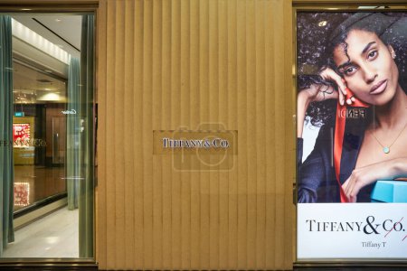 Photo for SINGAPORE - CIRCA JANUARY, 2020: Tiffany & Co sign as seen in Nge Ann City shopping center. - Royalty Free Image