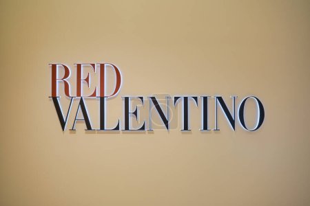 Photo for SINGAPORE - JANUARY 19, 2020: close up shot of RED Valentino sign seen at Ngee Ann City in Singapore. - Royalty Free Image