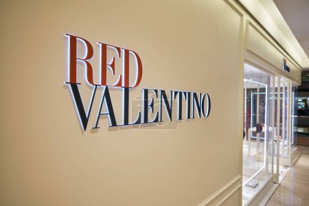 Photo for SINGAPORE - JANUARY 19, 2020: close up shot of RED Valentino sign seen at Ngee Ann City in Singapore. - Royalty Free Image