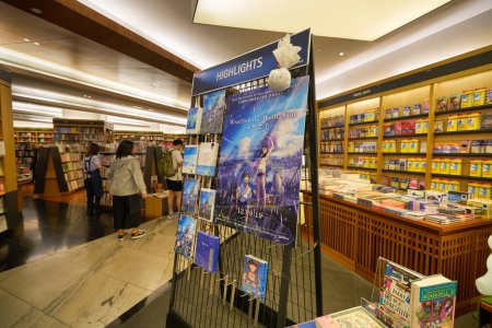 Photo for SINGAPORE - CIRCA JANUARY, 2020: interior shot of Books Kinokuniya store, Singapore largest bookstore. The store offering books, magazines, music, CD, Manga and much more. - Royalty Free Image